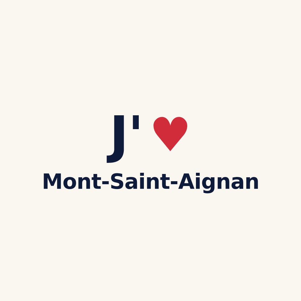 Tasse personnalisée Mont-Saint-Aignan — design J'aime Mont-Saint-Aignan