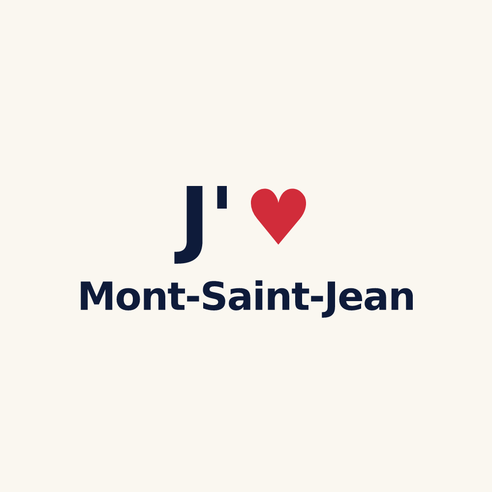 Tasse personnalisée Mont-Saint-Jean — design « J'aime Mont-Saint-Jean » imprimé sur la tasse