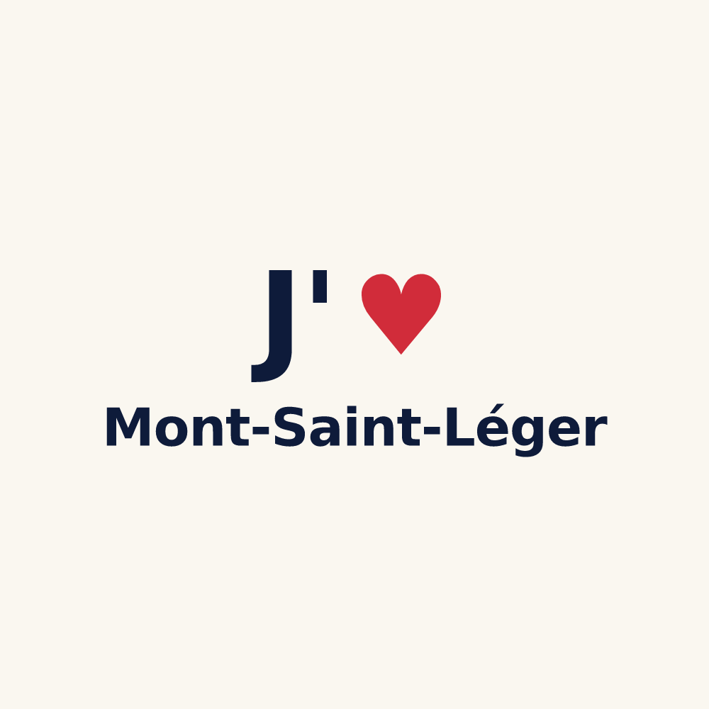 Tasse personnalisée Mont-Saint-Léger — design J'aime Mont-Saint-Léger