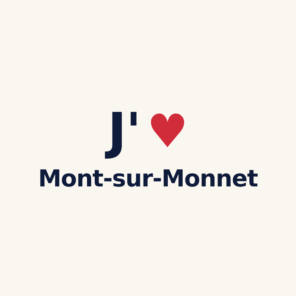 Tasse personnalisée Mont-sur-Monnet — design J'aime Mont-sur-Monnet