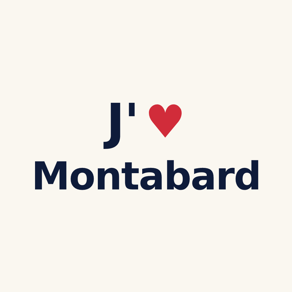 Tasse personnalisée Montabard — design J'aime Montabard