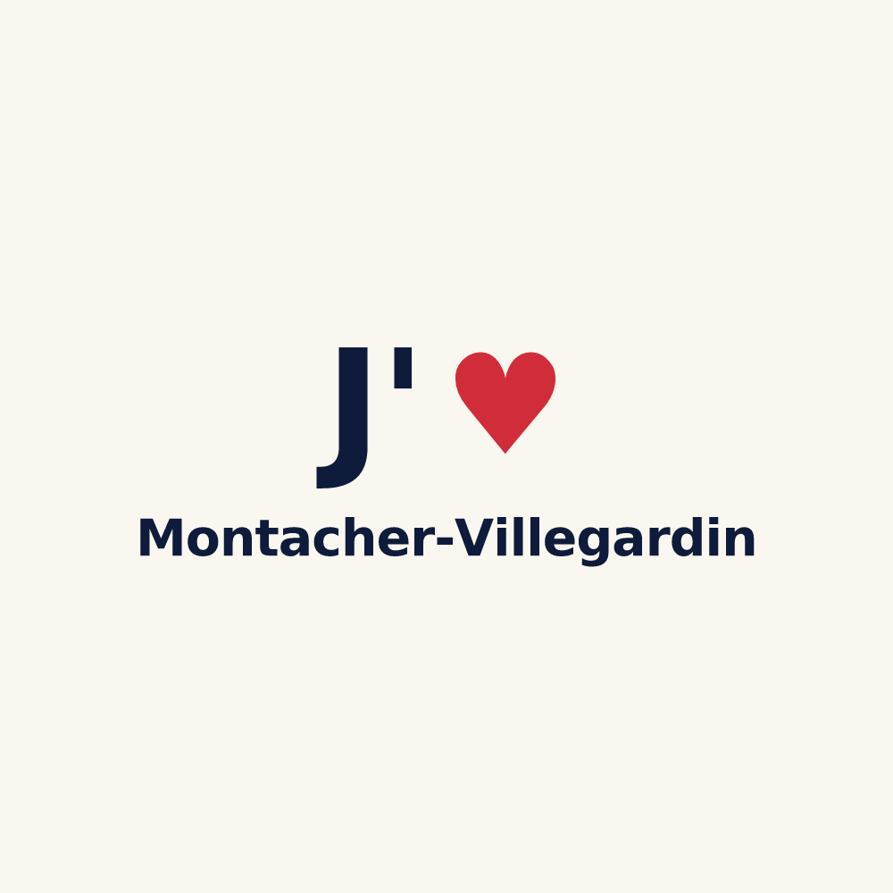 Tasse personnalisée Montacher-Villegardin — design J'aime Montacher-Villegardin