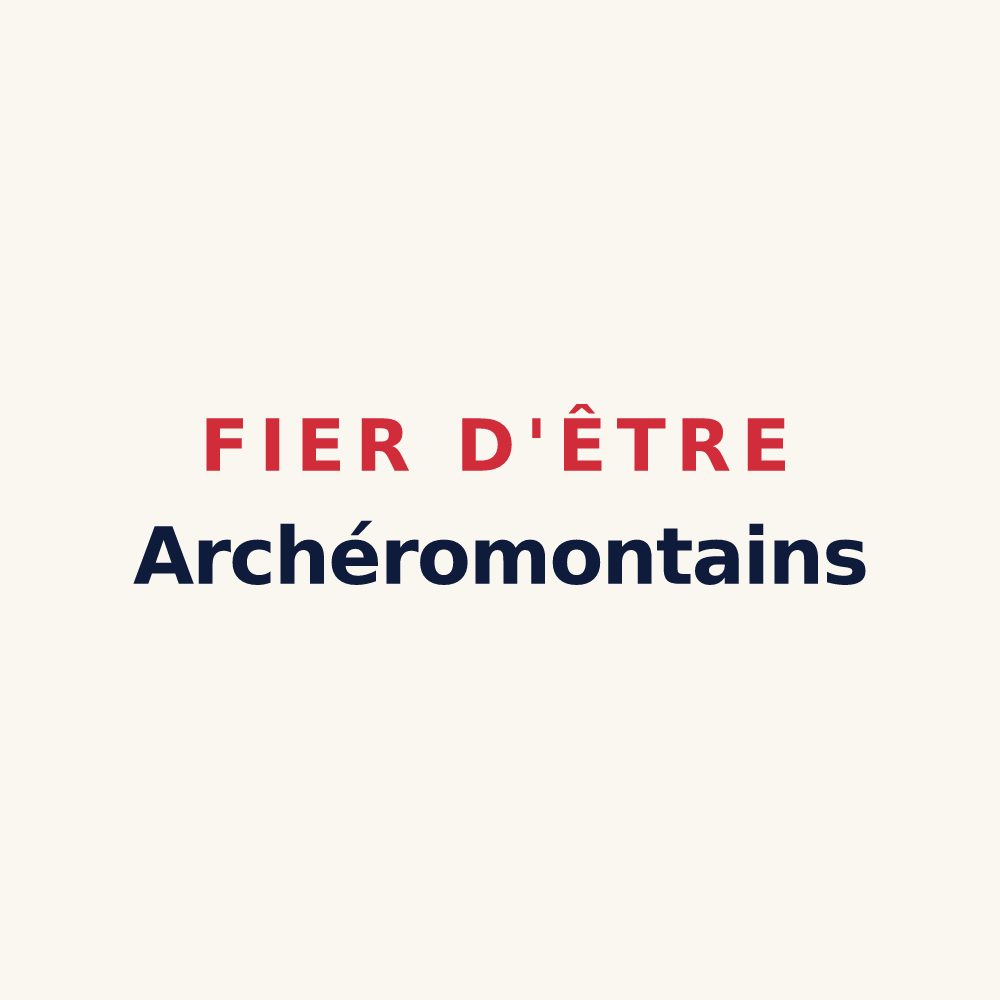 Tasse « Fier d'être Archéromontains » — design pour Montacher-Villegardin