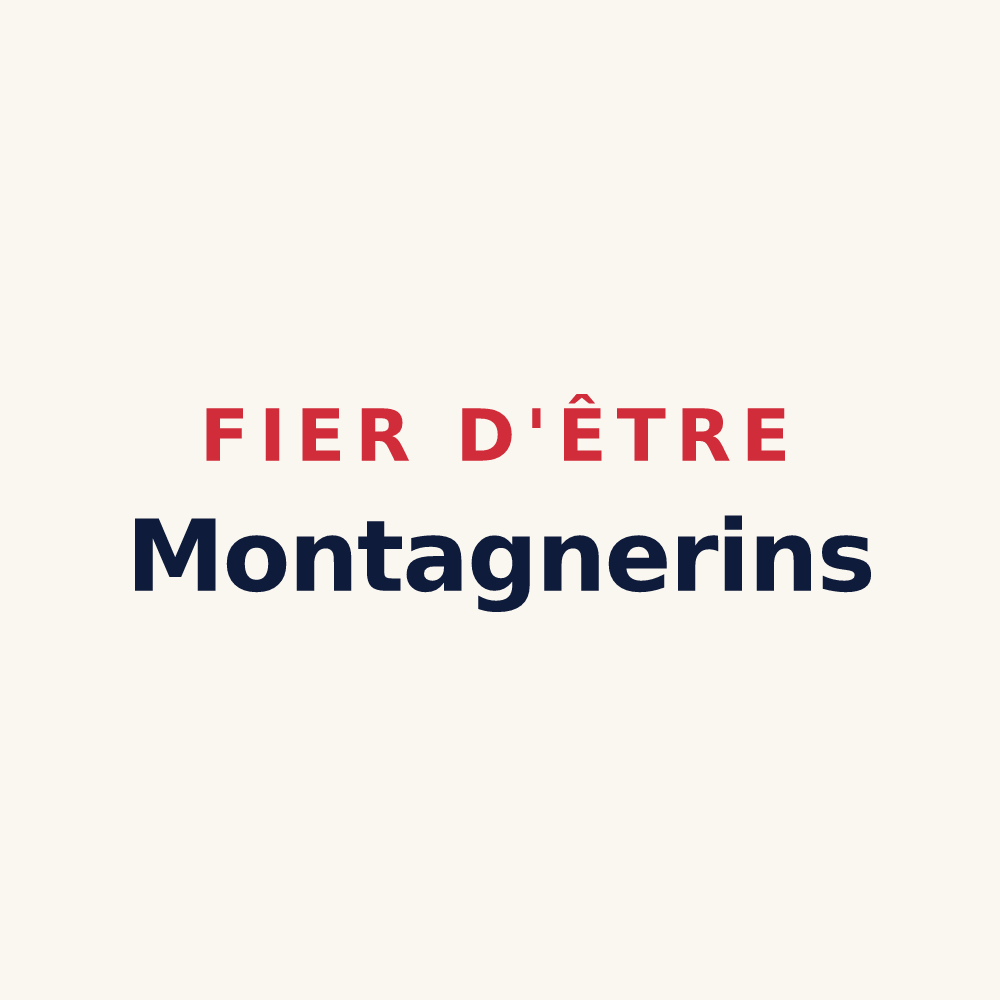 Tasse « Fier d'être Montagnerins » — design pour Montagnieu