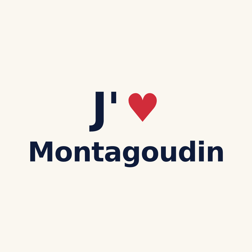 Tasse personnalisée Montagoudin — design J'aime Montagoudin