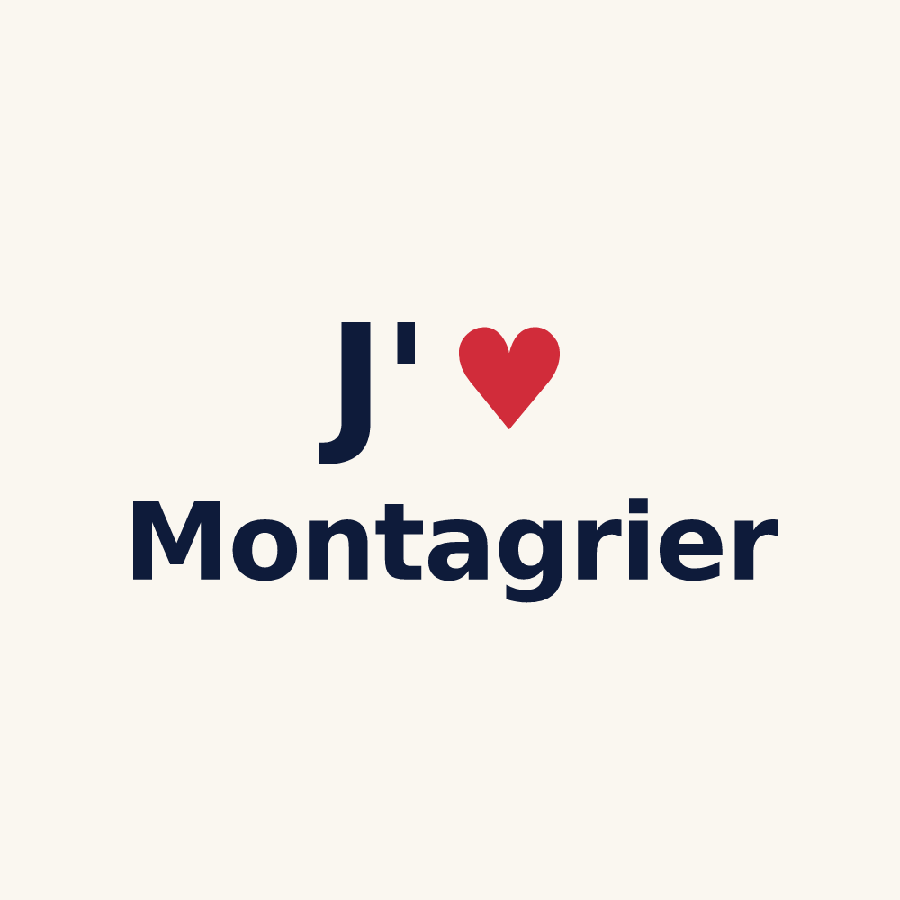 Tasse personnalisée Montagrier — design J'aime Montagrier