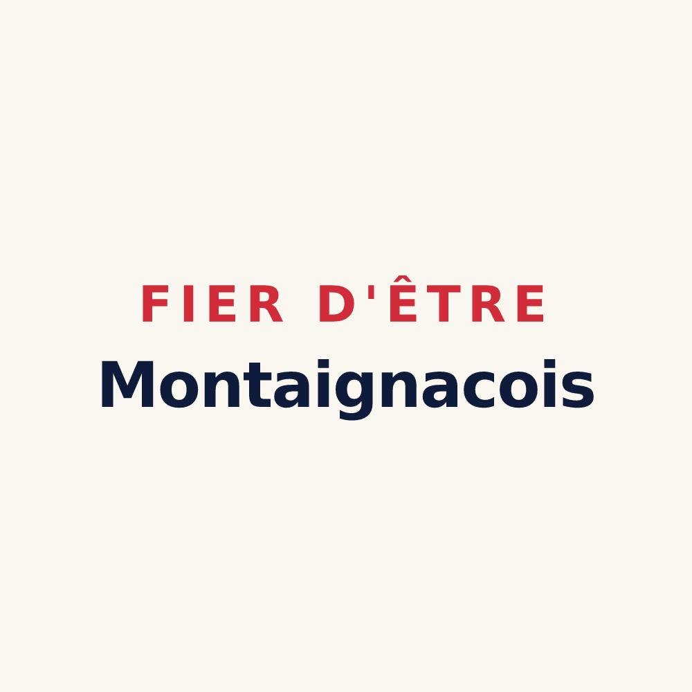 Tasse « Fier d'être Montaignacois » — design pour Montaignac-sur-Doustre