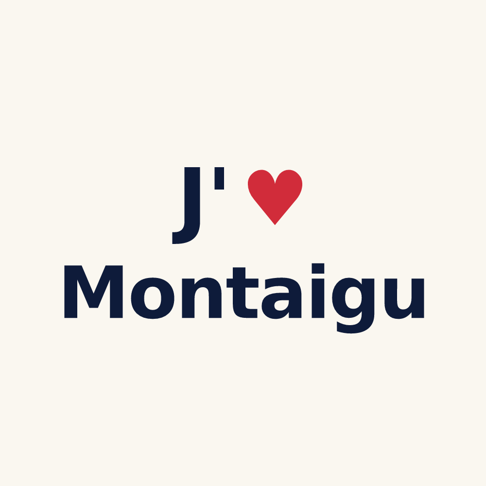 Tasse personnalisée Montaigu — design J'aime Montaigu