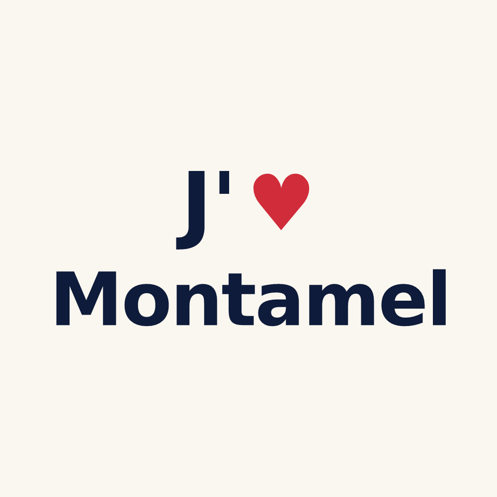 Tasse personnalisée Montamel — design J'aime Montamel