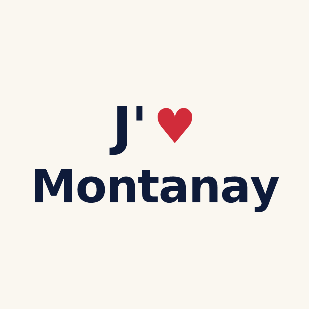 Tasse personnalisée Montanay — design J'aime Montanay