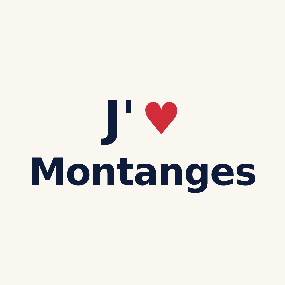 Tasse personnalisée Montanges — design J'aime Montanges