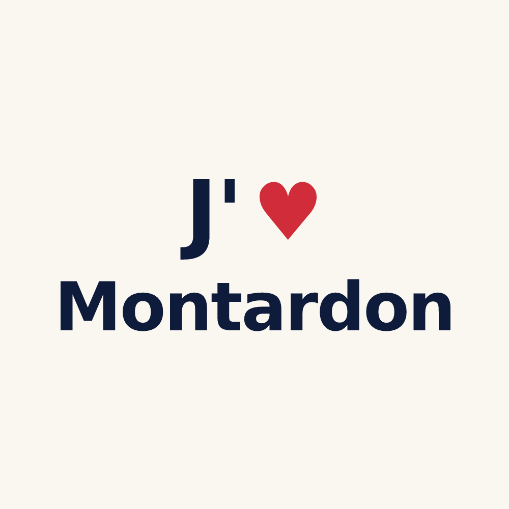 Tasse personnalisée Montardon — design « J'aime Montardon » imprimé sur la tasse