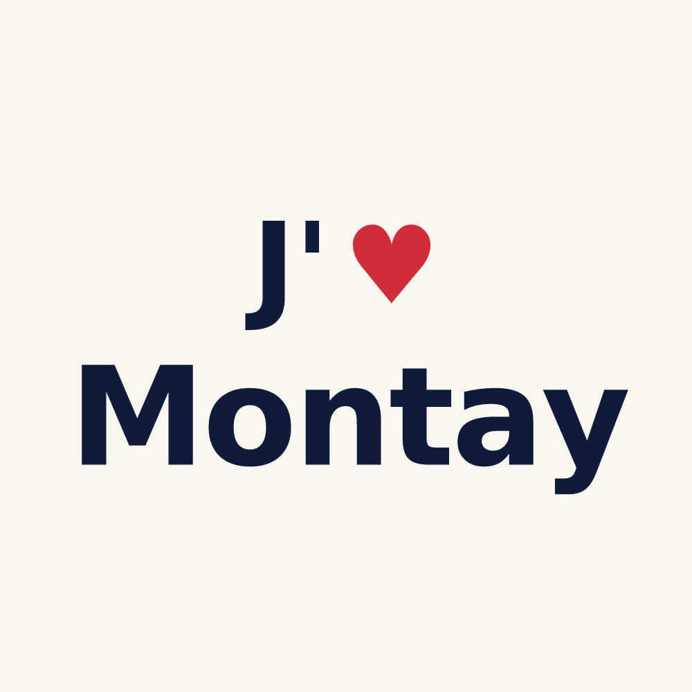 Tasse personnalisée Montay — design « J'aime Montay » imprimé sur la tasse