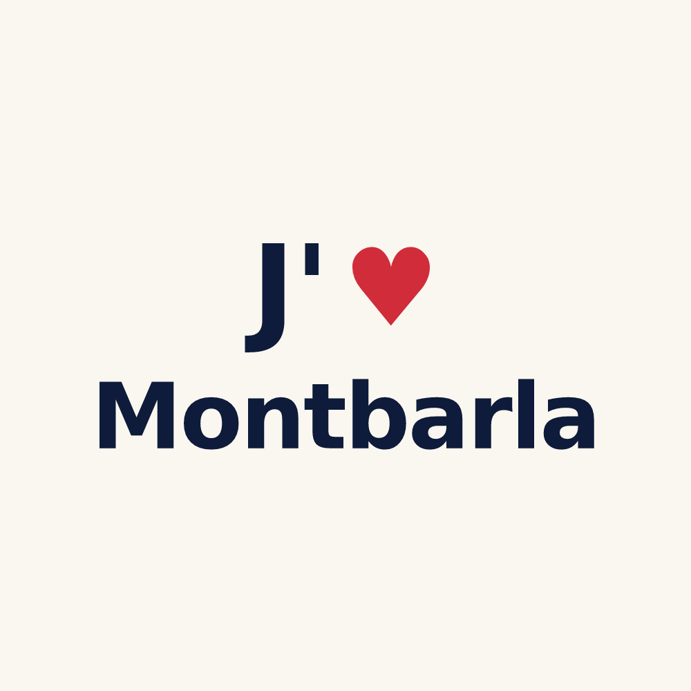 Tasse personnalisée Montbarla — design J'aime Montbarla