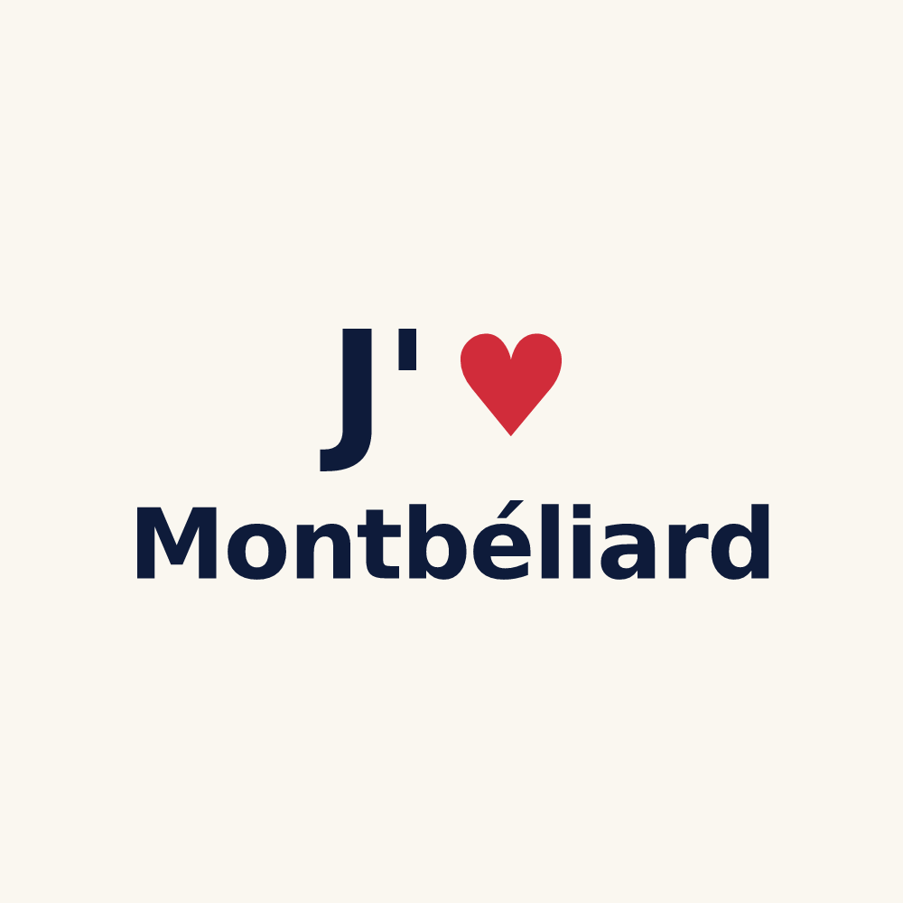Tasse personnalisée Montbéliard — design J'aime Montbéliard