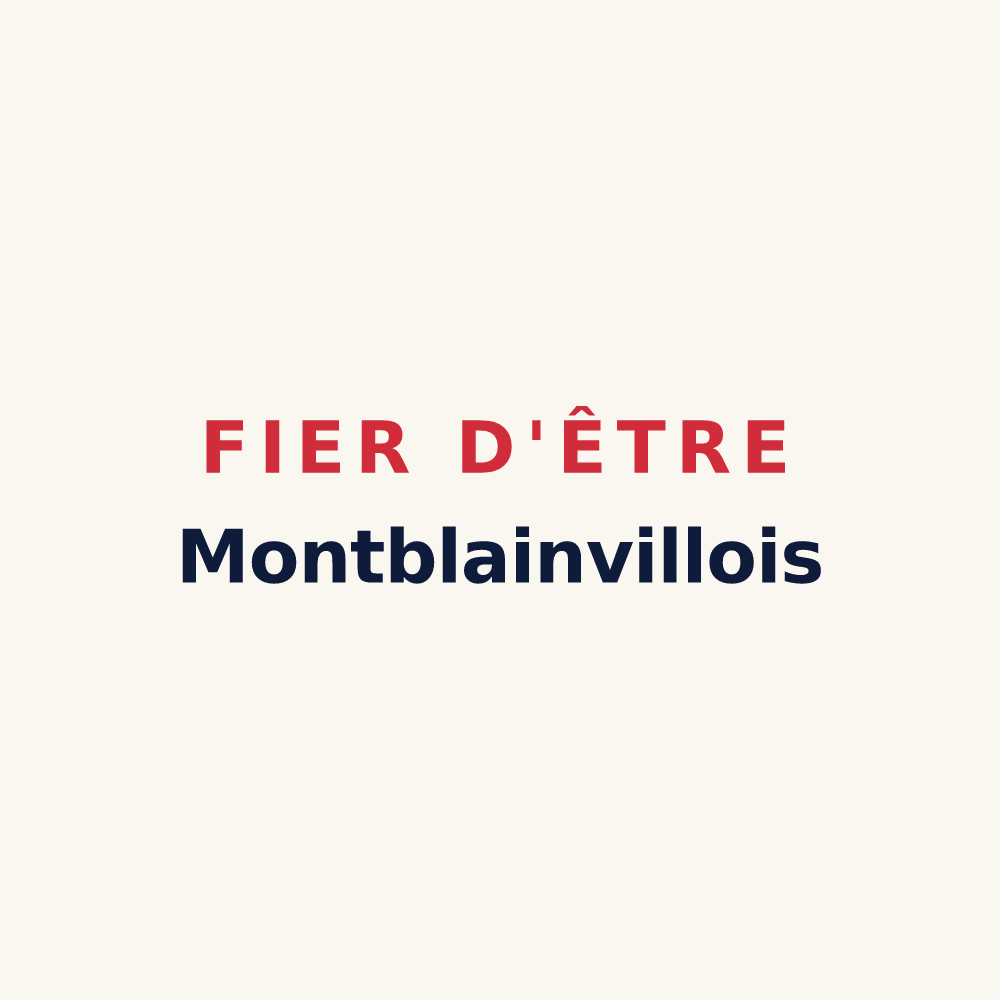Tasse « Fier d'être Montblainvillois » — design pour Montblainville