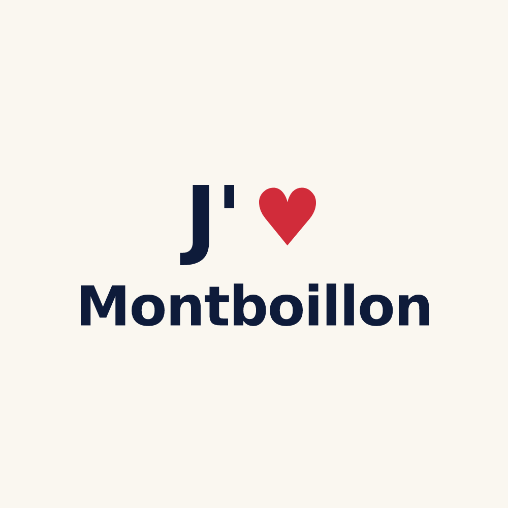 Tasse personnalisée Montboillon — design J'aime Montboillon