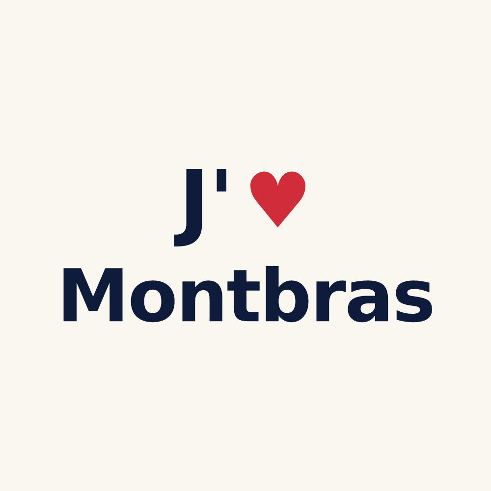 Tasse personnalisée Montbras — design J'aime Montbras