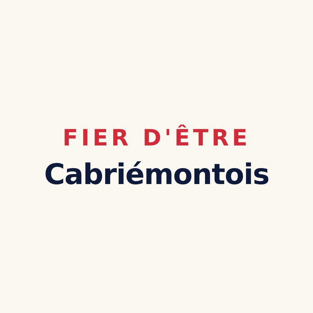 Tasse « Fier d'être Cabriémontois » — design pour Montcabrier