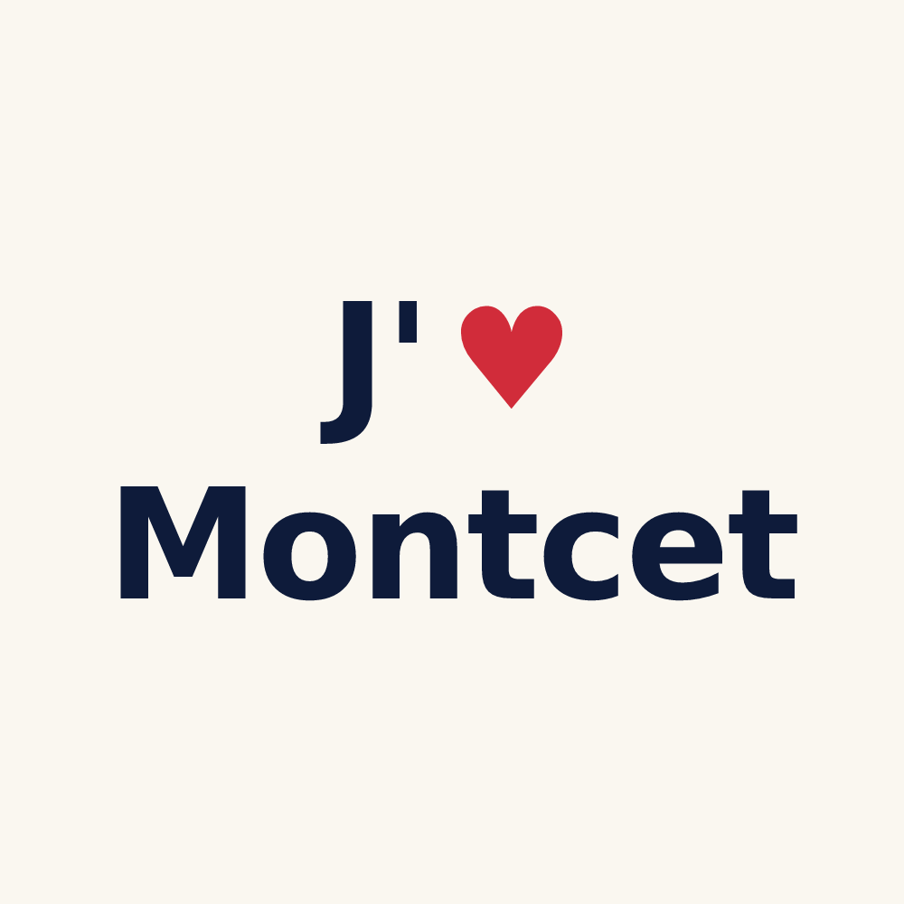 Tasse personnalisée Montcet — design J'aime Montcet