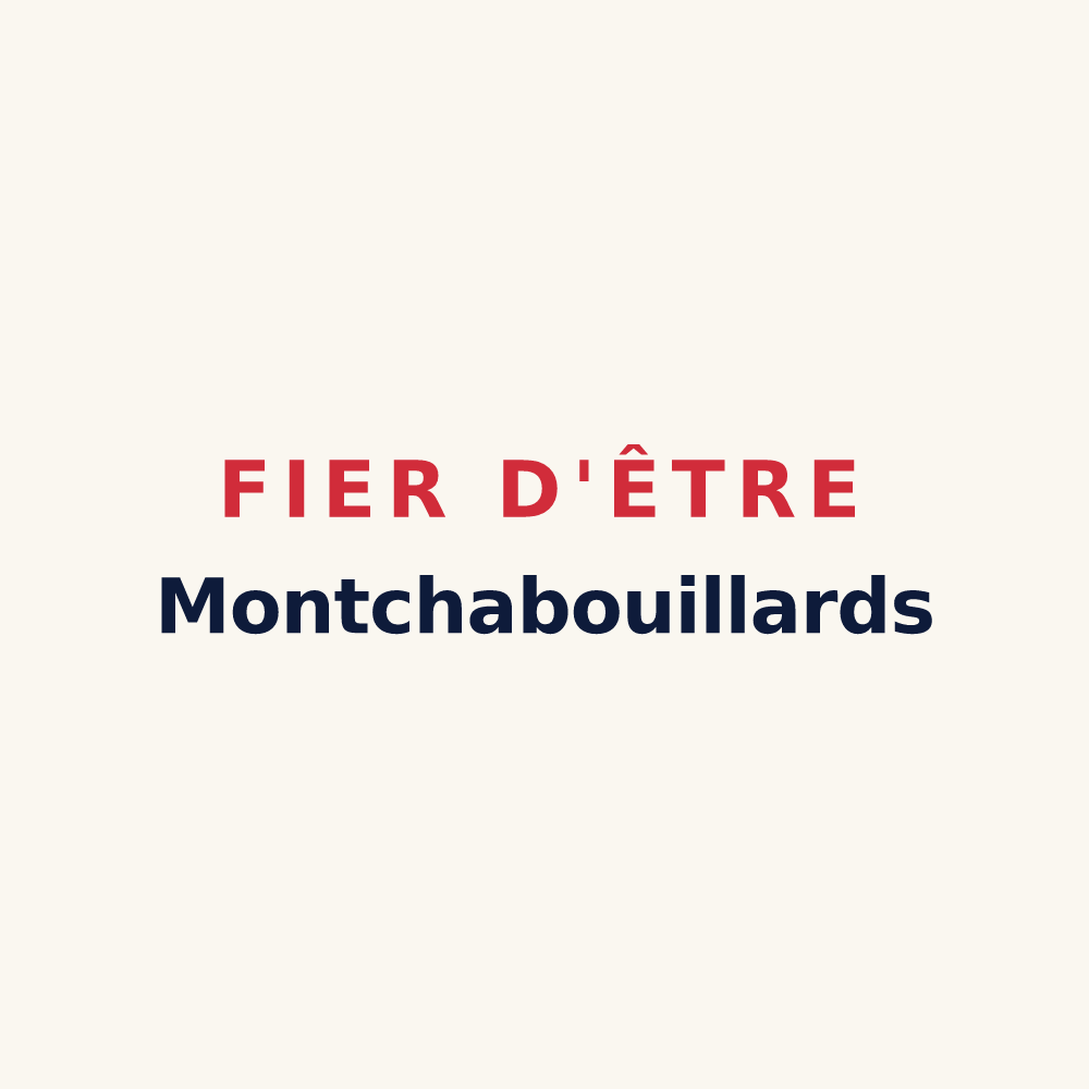 Tasse « Fier d'être Montchabouillards » — design pour Montchaboud