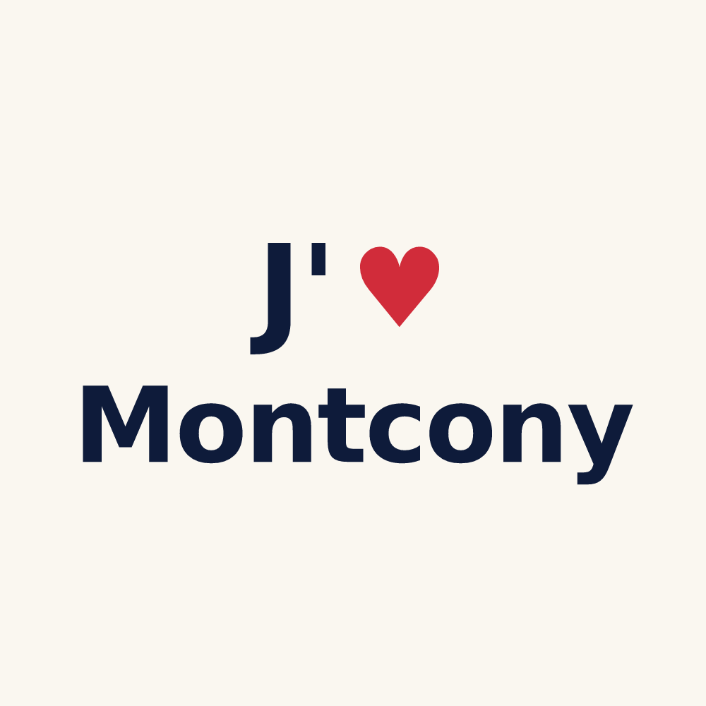 Tasse personnalisée Montcony — design J'aime Montcony