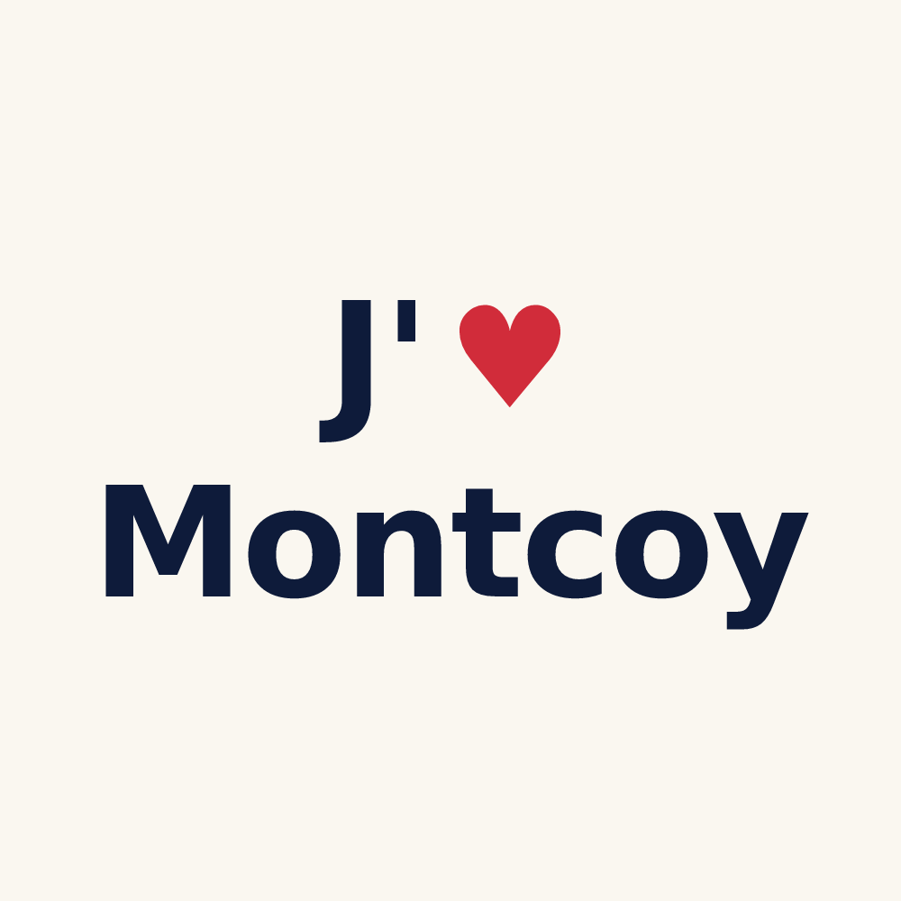 Tasse personnalisée Montcoy — design J'aime Montcoy