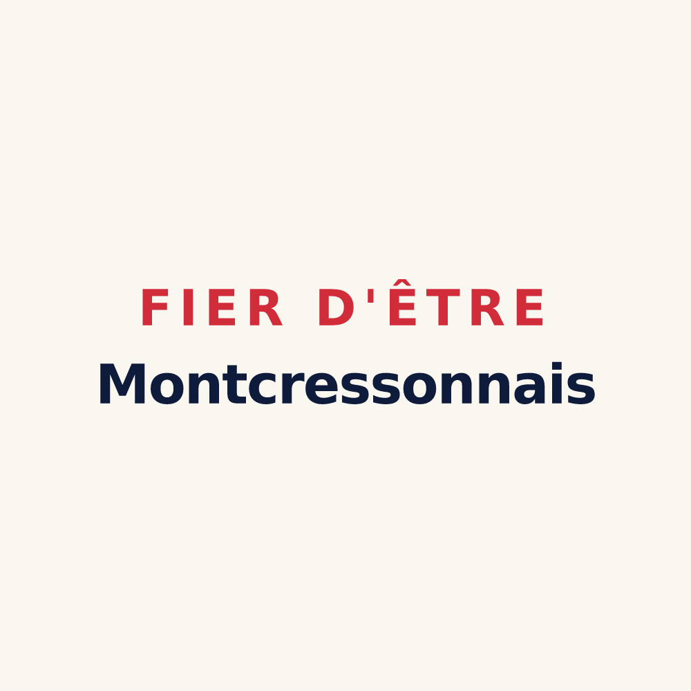 Tasse « Fier d'être Montcressonnais » — design pour Montcresson