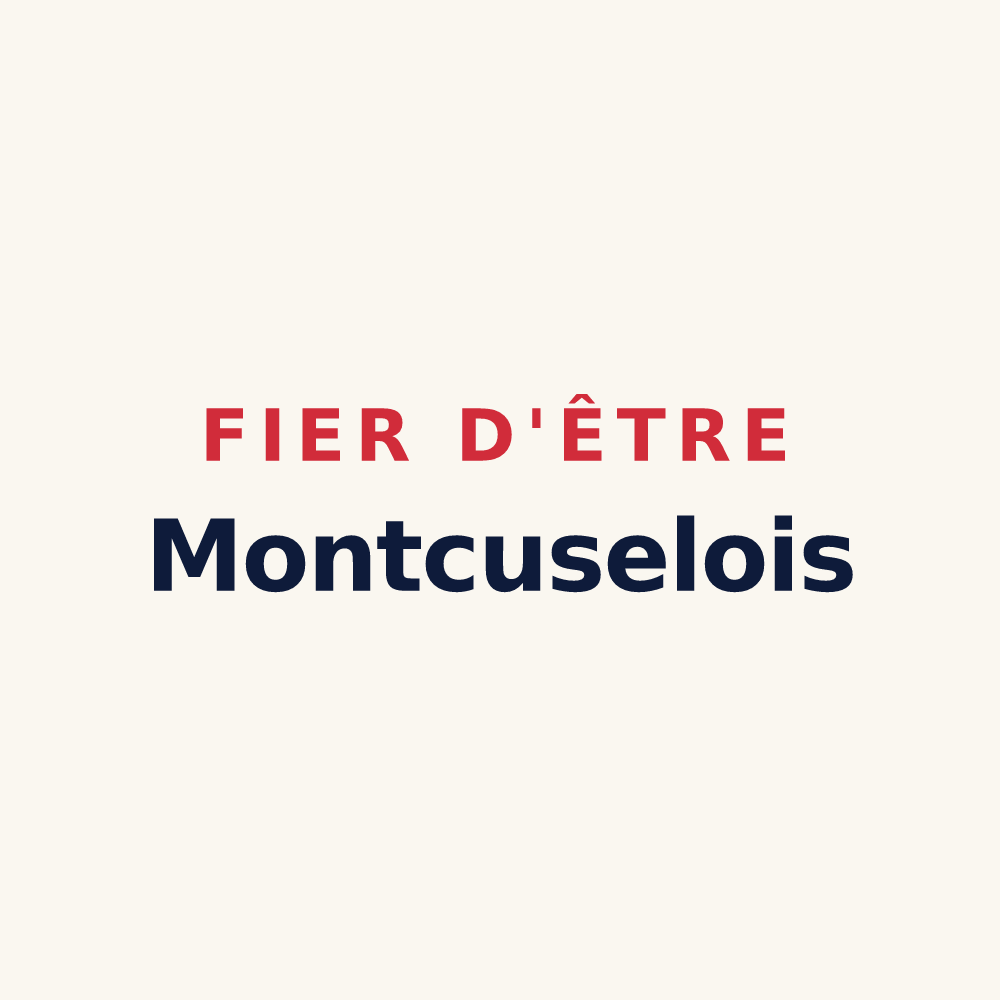 Tasse « Fier d'être Montcuselois » — design pour Montcusel