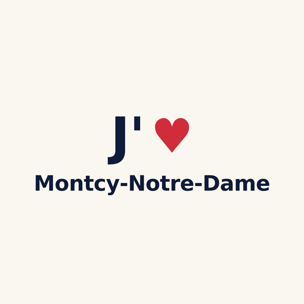Tasse personnalisée Montcy-Notre-Dame — design J'aime Montcy-Notre-Dame