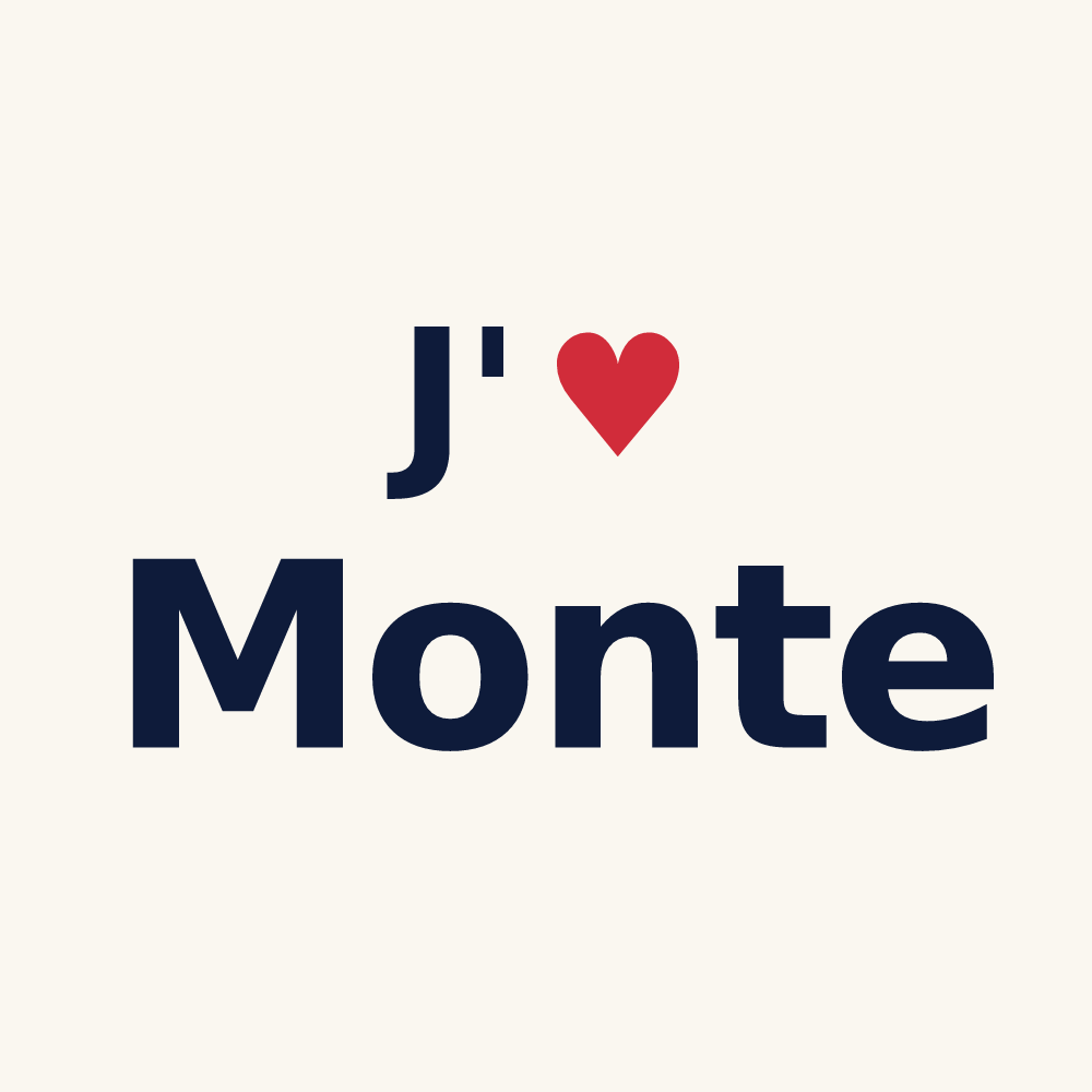 Tasse personnalisée Monte — design « J'aime Monte » imprimé sur la tasse