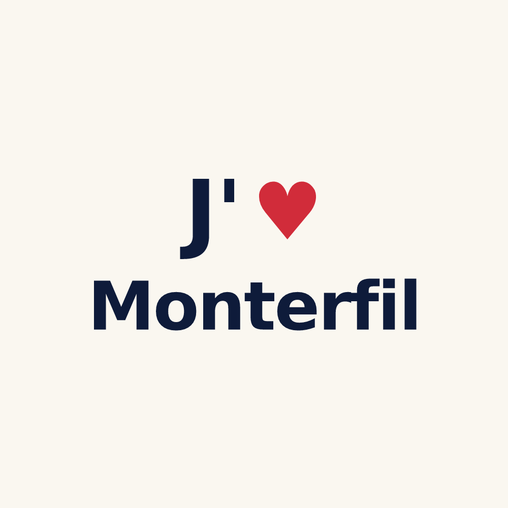 Tasse personnalisée Monterfil — design J'aime Monterfil