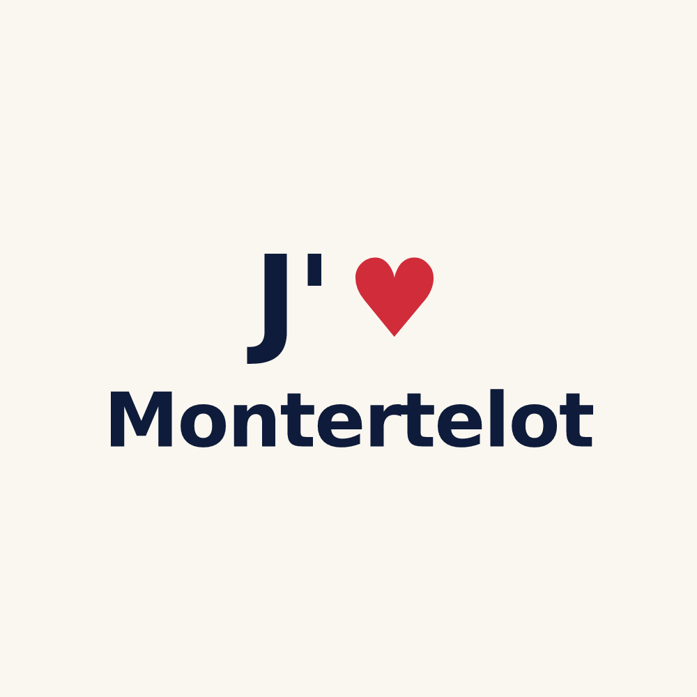 Tasse personnalisée Montertelot — design J'aime Montertelot