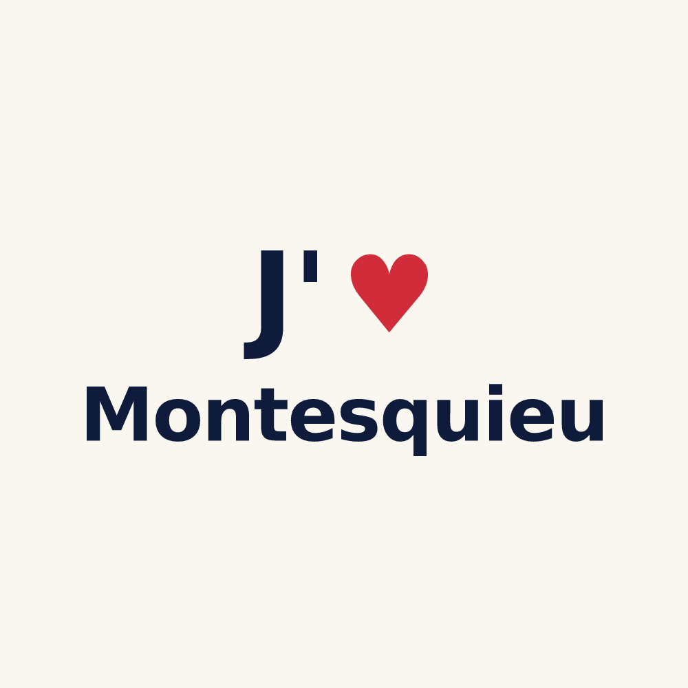 Tasse personnalisée Montesquieu — design J'aime Montesquieu
