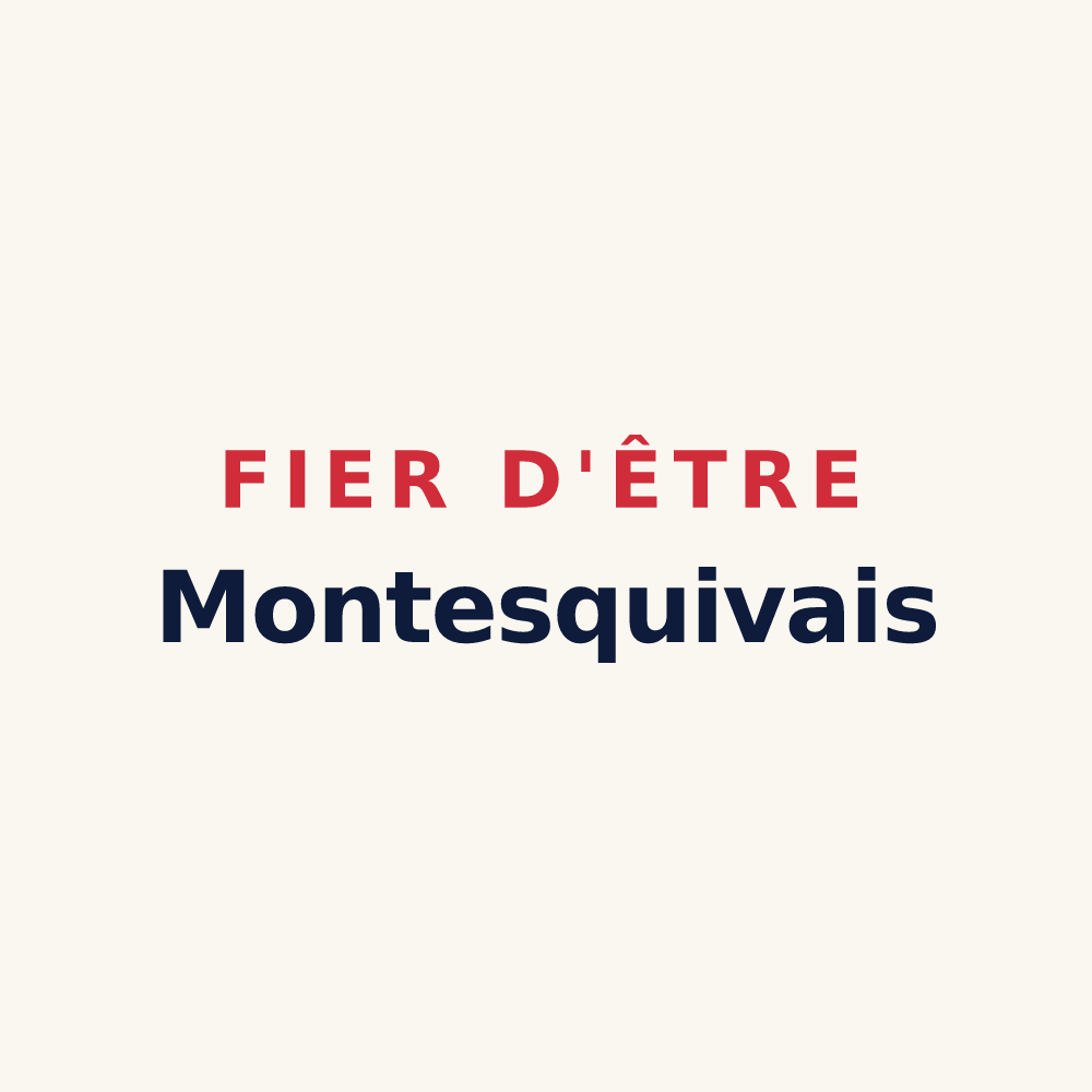 Tasse « Fier d'être Montesquivais » — design pour Montesquieu-Avantès
