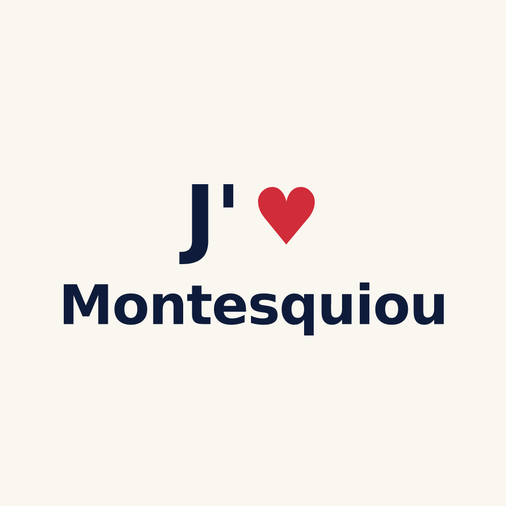 Tasse personnalisée Montesquiou — design « J'aime Montesquiou » imprimé sur la tasse