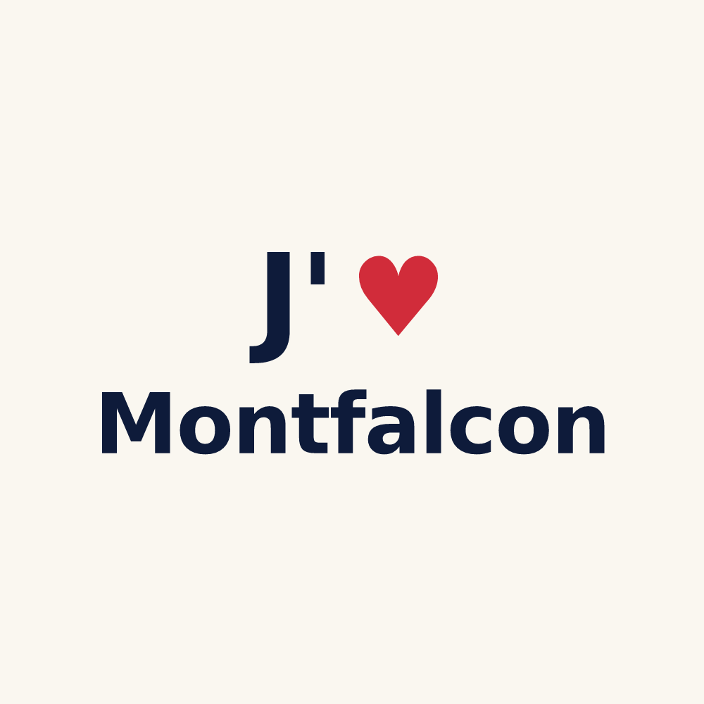 Tasse personnalisée Montfalcon — design J'aime Montfalcon