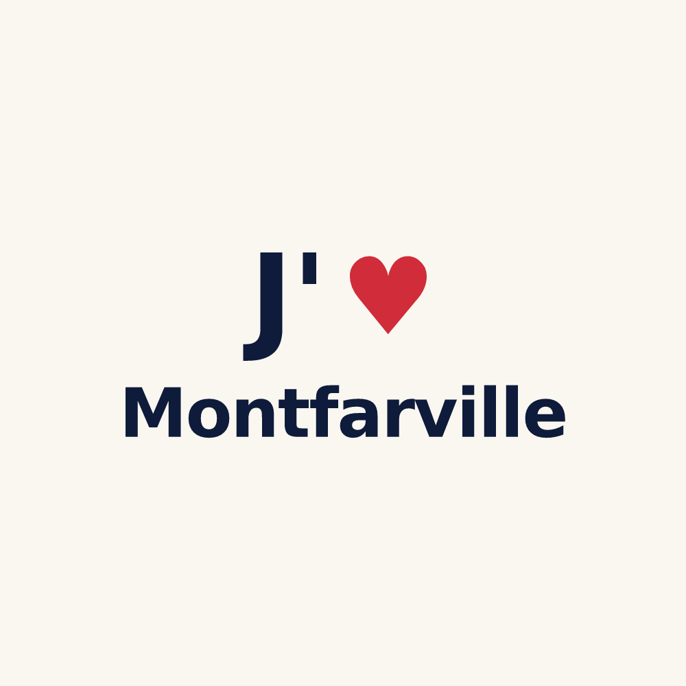 Tasse personnalisée Montfarville — design J'aime Montfarville