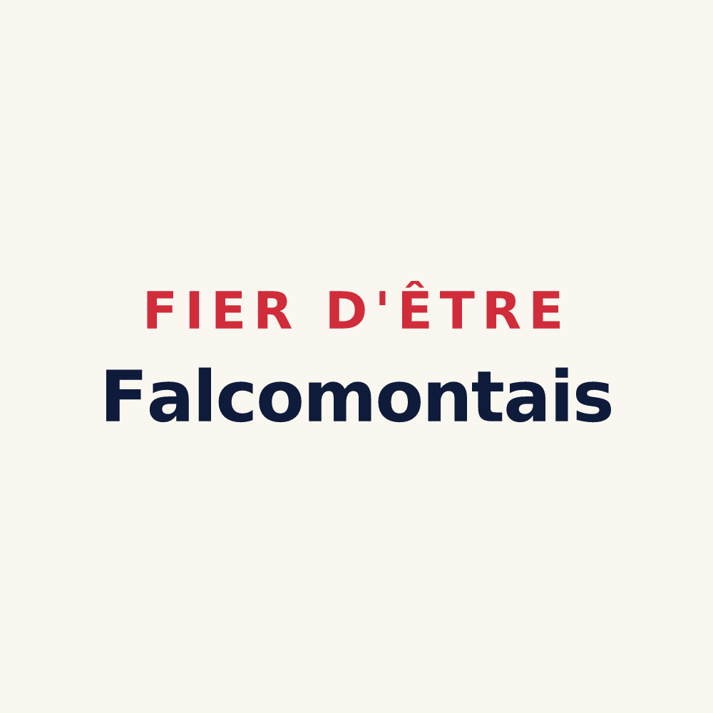 Tasse « Fier d'être Falcomontais » — design pour Montfaucon