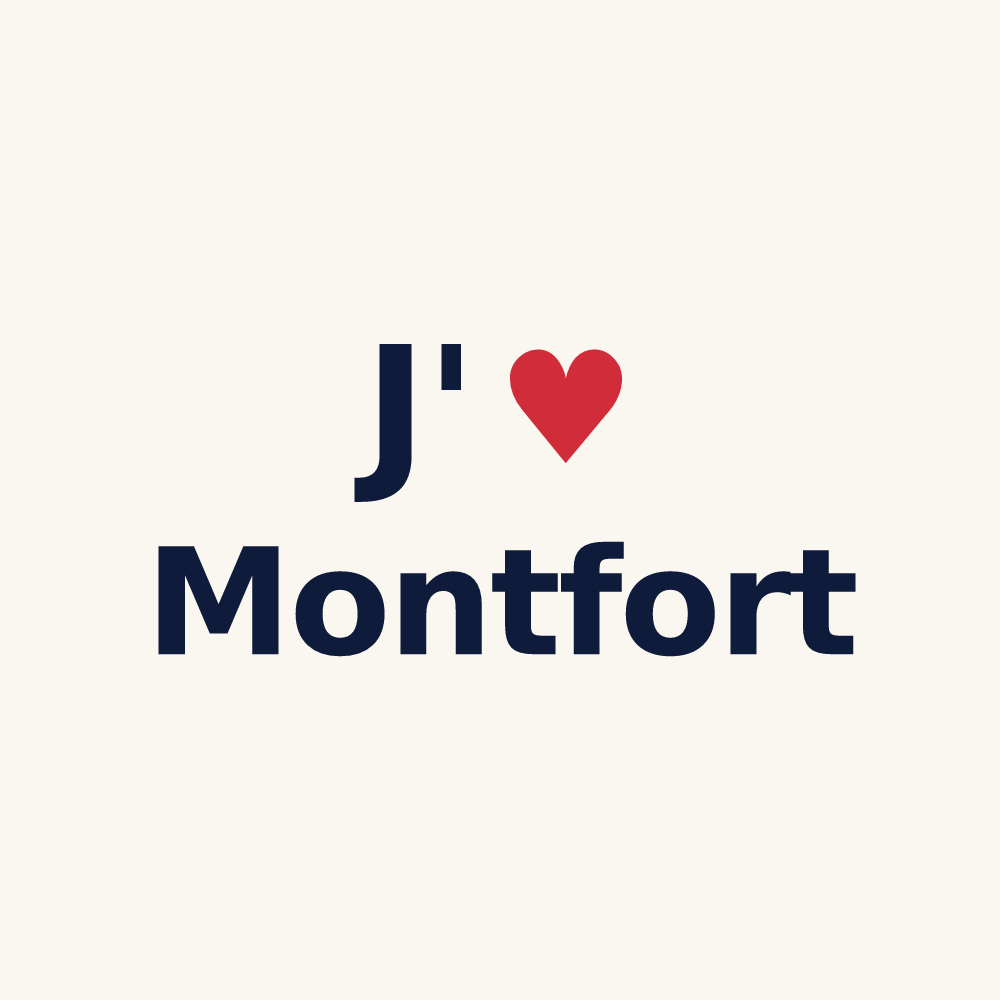 Tasse personnalisée Montfort — design J'aime Montfort