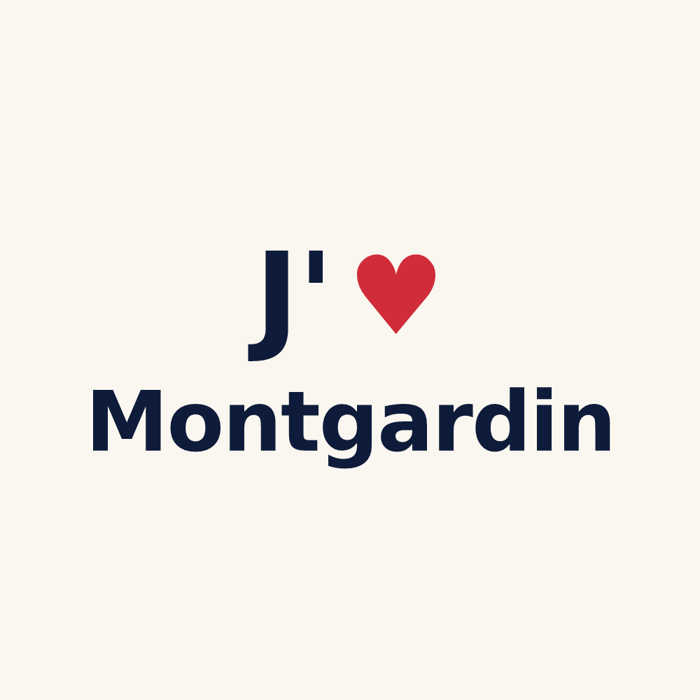 Tasse personnalisée Montgardin — design J'aime Montgardin