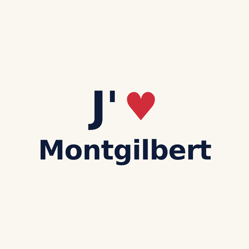 Tasse personnalisée Montgilbert — design J'aime Montgilbert