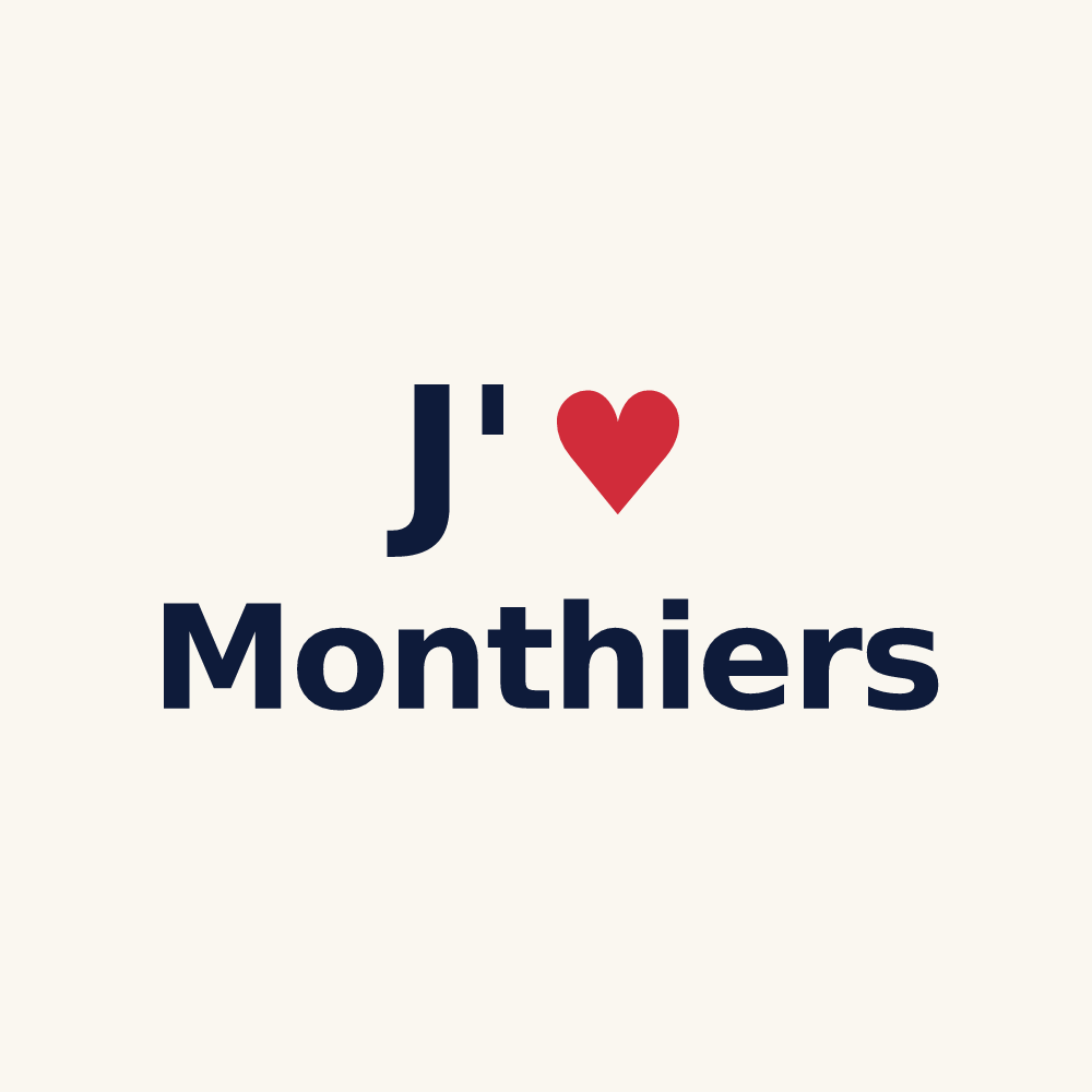 Tasse personnalisée Monthiers — design J'aime Monthiers