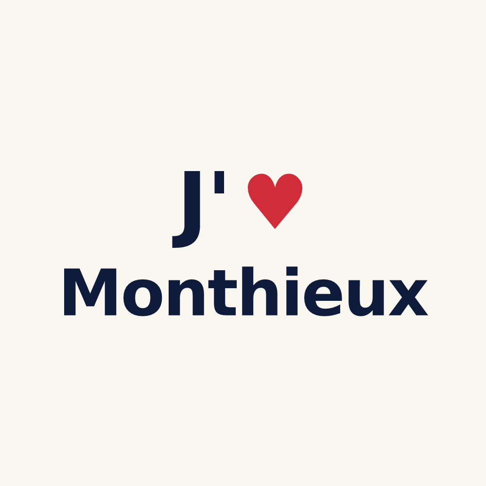 Tasse personnalisée Monthieux — design J'aime Monthieux