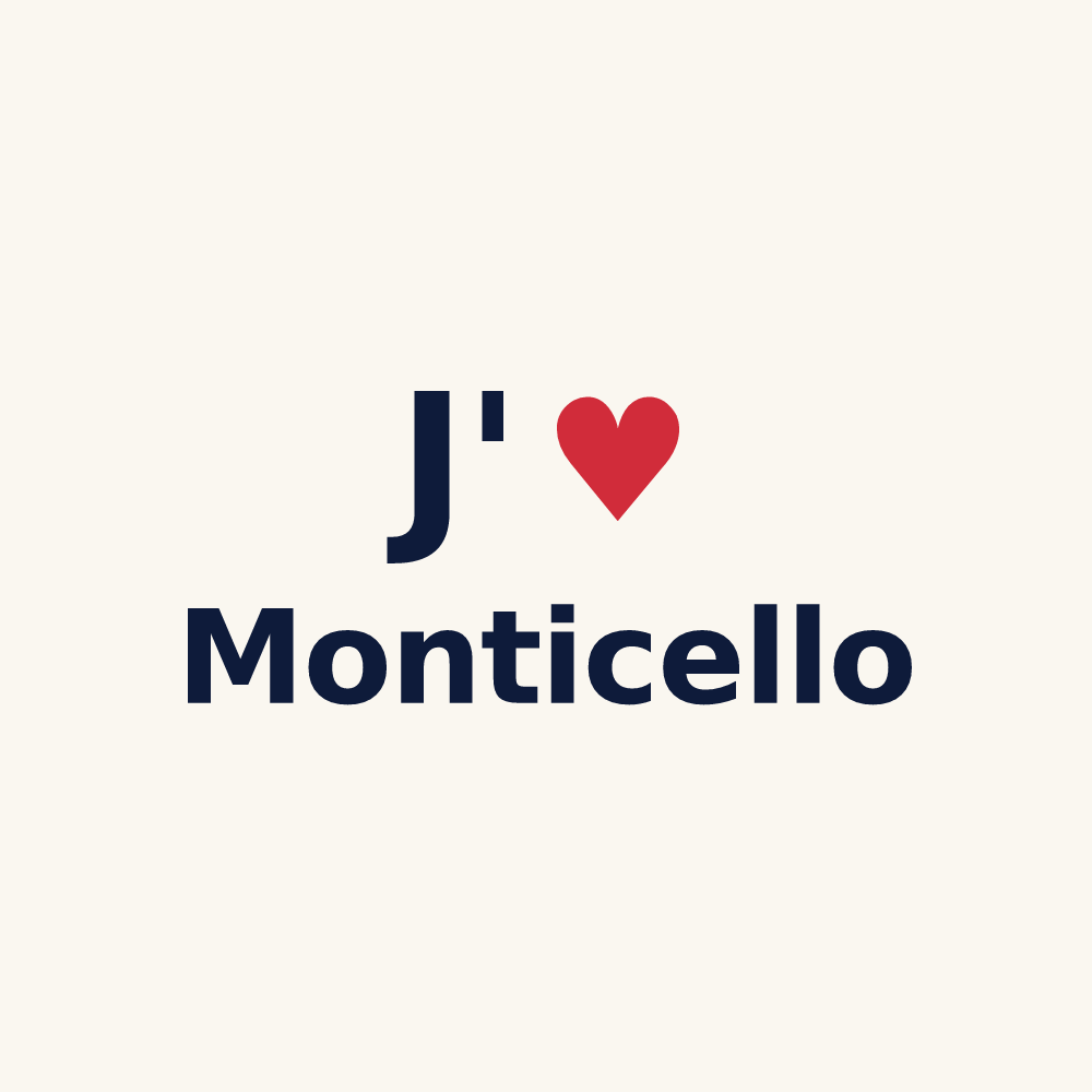 Tasse personnalisée Monticello — design J'aime Monticello