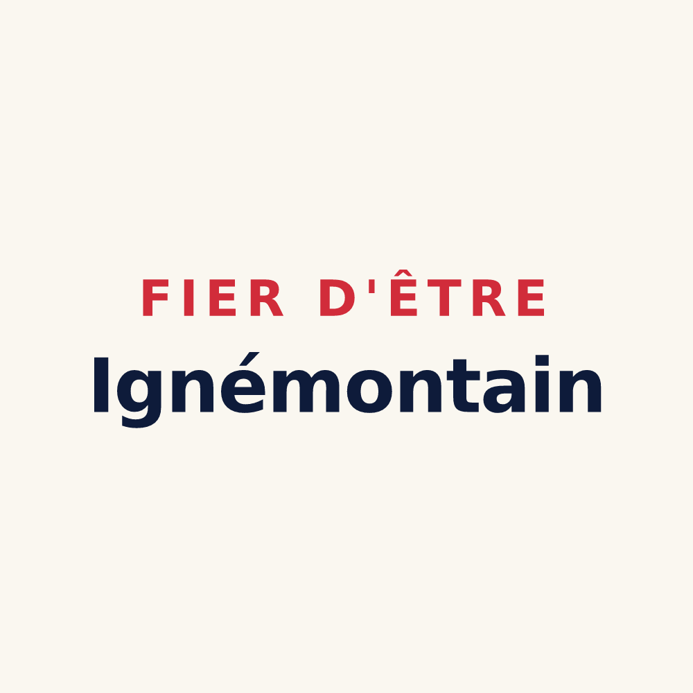 Tasse « Fier d'être Ignémontain » — design pour Montigné-lès-Rairies