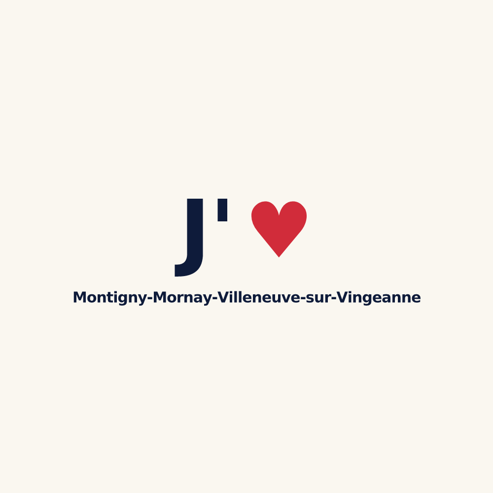 Tasse personnalisée Montigny-Mornay-Villeneuve-sur-Vingeanne — design « J'aime Montigny-Mornay-Villeneuve-sur-Vingeanne » imprimé sur la tasse