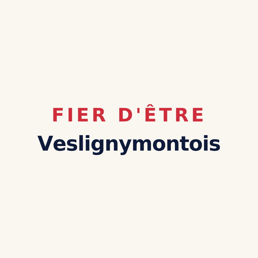 Tasse « Fier d'être Veslignymontois » — design pour Montigny-sur-Vesle