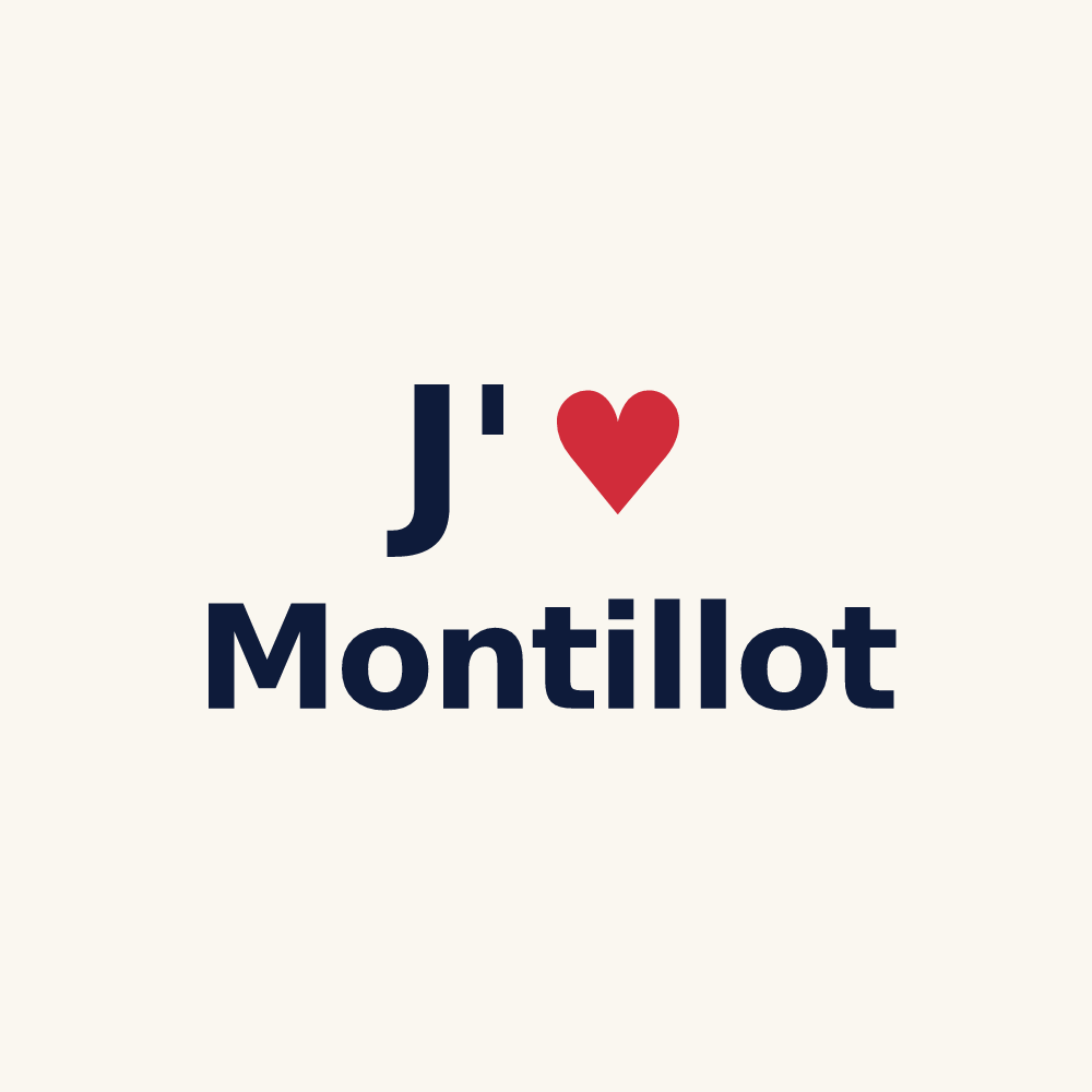 Tasse personnalisée Montillot — design J'aime Montillot