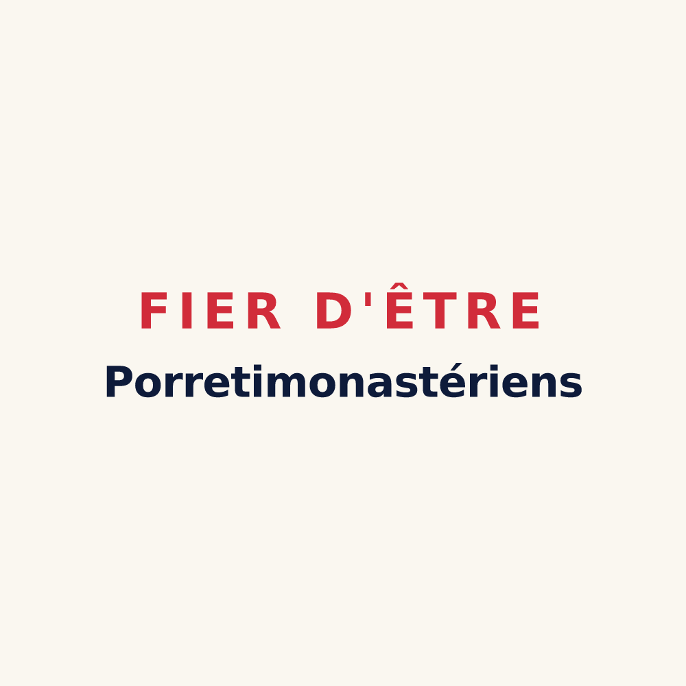 Tasse « Fier d'être Porretimonastériens » — design pour Montipouret